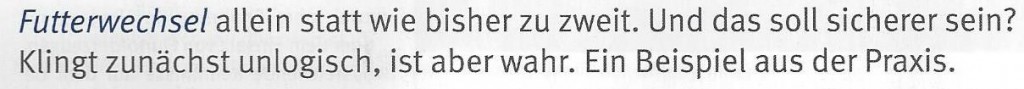 Futterwechsel
