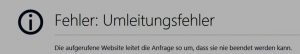 umleitungsfehler