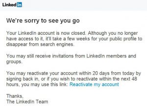 weve closed your account